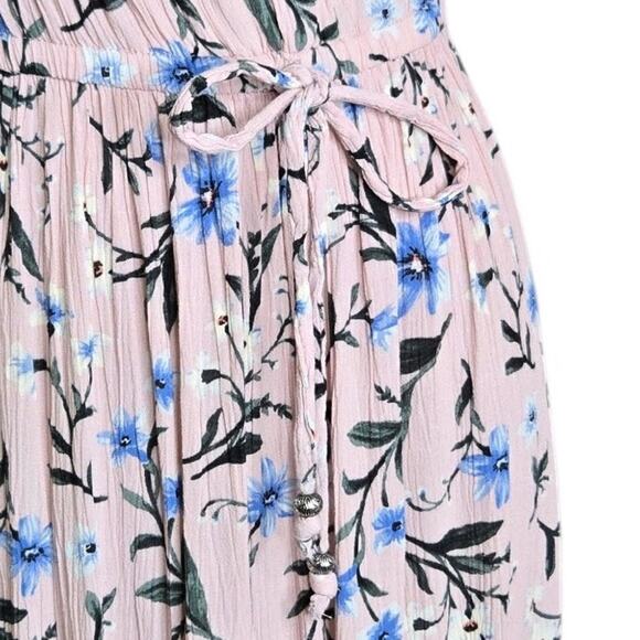 American Eagle Womens Dress XXS Pink Floral Cottagecore Boho Prairie Maxi - Picture 4 of 11